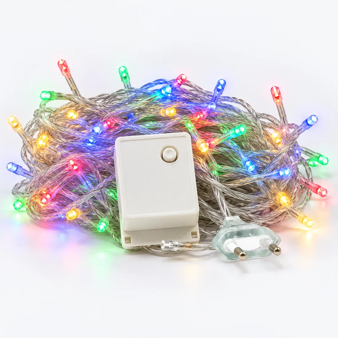 Pisca de natal 100 LEDs colorido 9 metros – 110V — frente estudio