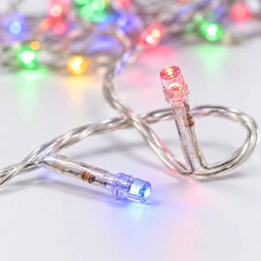Pisca de natal 100 LEDs colorido 9 metros – 110V — angulo detalhe