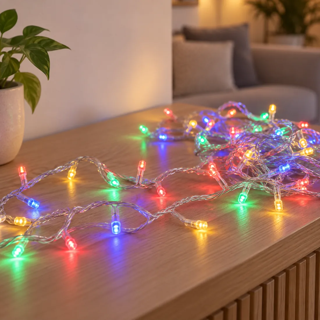 Pisca de natal 100 LEDs colorido 9 metros – 110V — uso