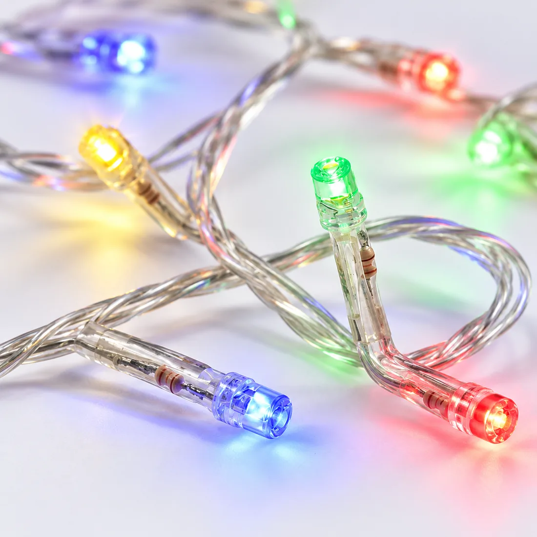 Pisca de natal 100 LEDs colorido 9 metros – 220V — angulo detalhe