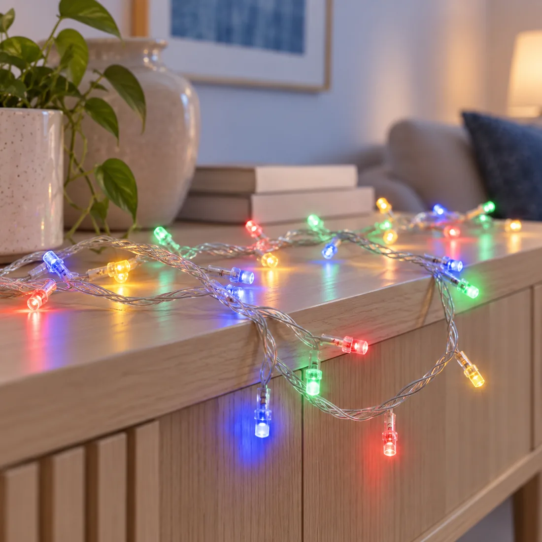 Pisca de natal 100 LEDs colorido 9 metros – 220V — uso