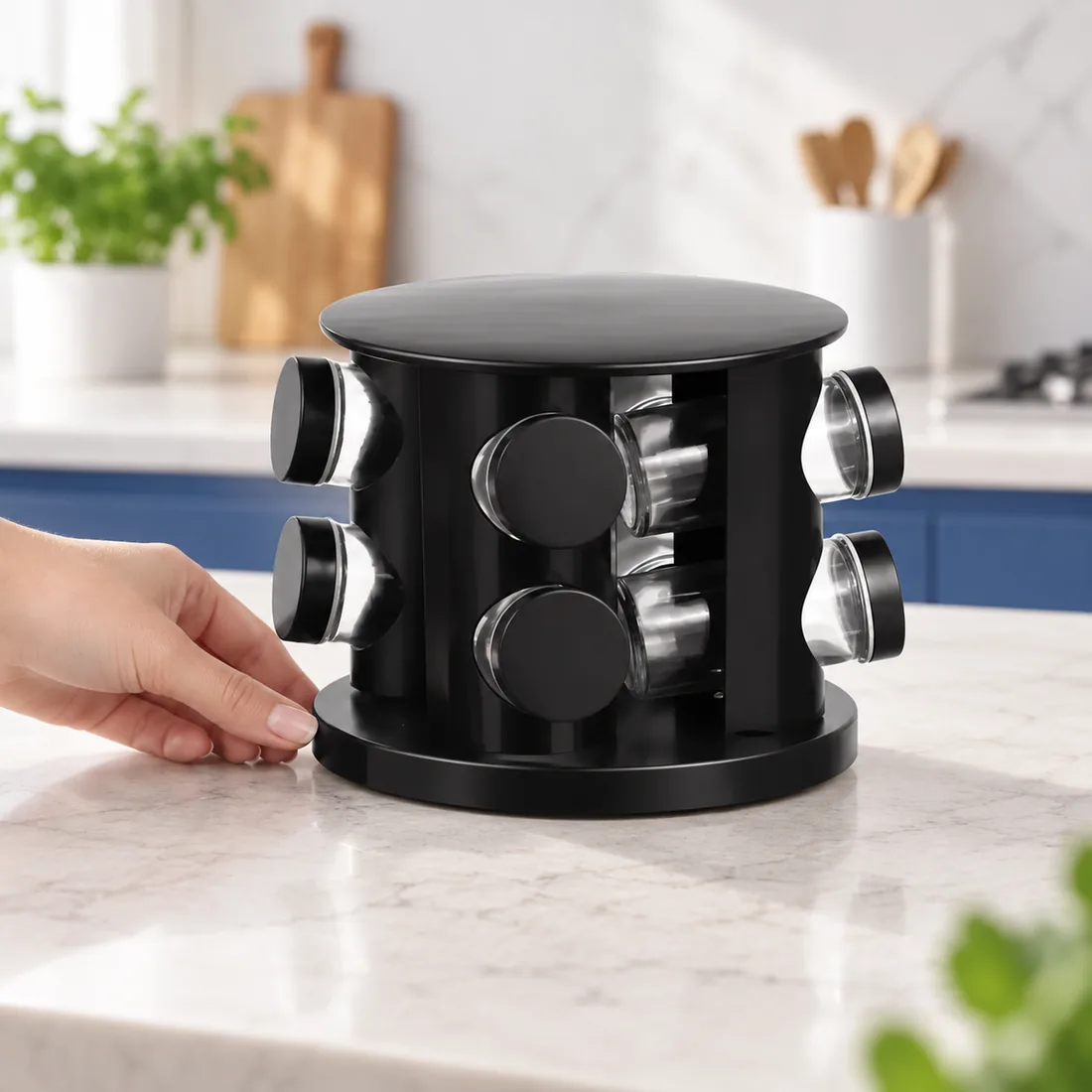 Porta temperos giratório 6 pçs GL8080 — uso