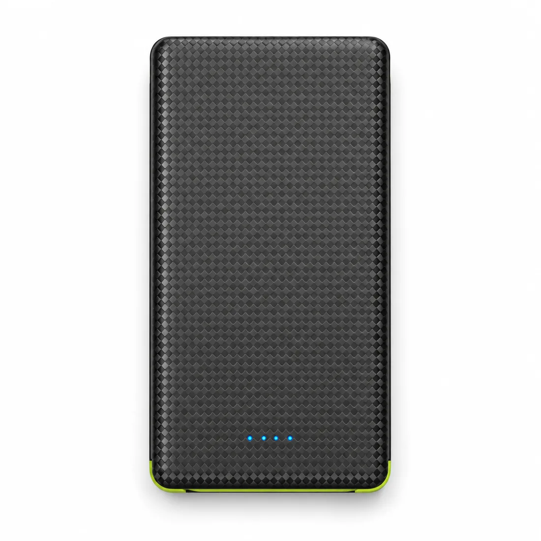 Power Bank Universal 10.000 mAh com cabo V8 — preto frente