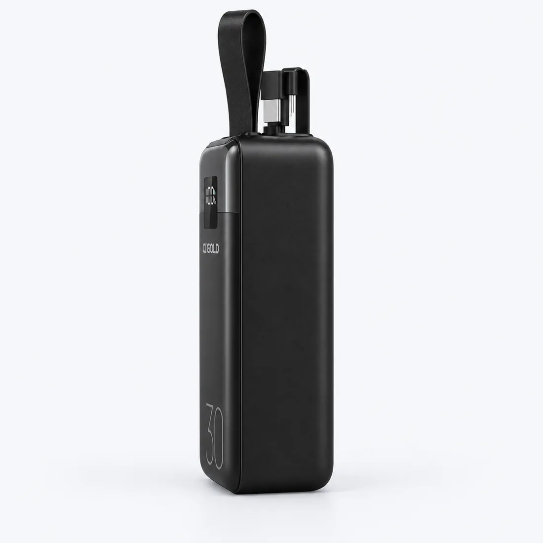 Powerbank carregador portátil 30.000mAh turbo 22.5W a'Gold BTE-43 — verso lateral