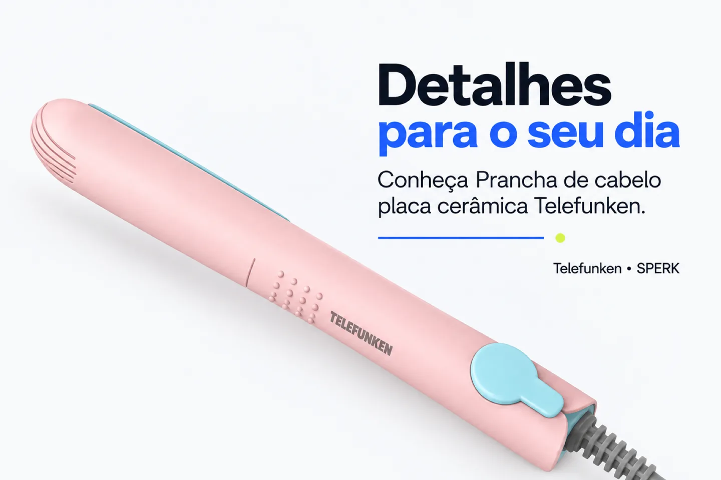 Prancha de cabelo placa cerâmica Telefunken — diferencial uso