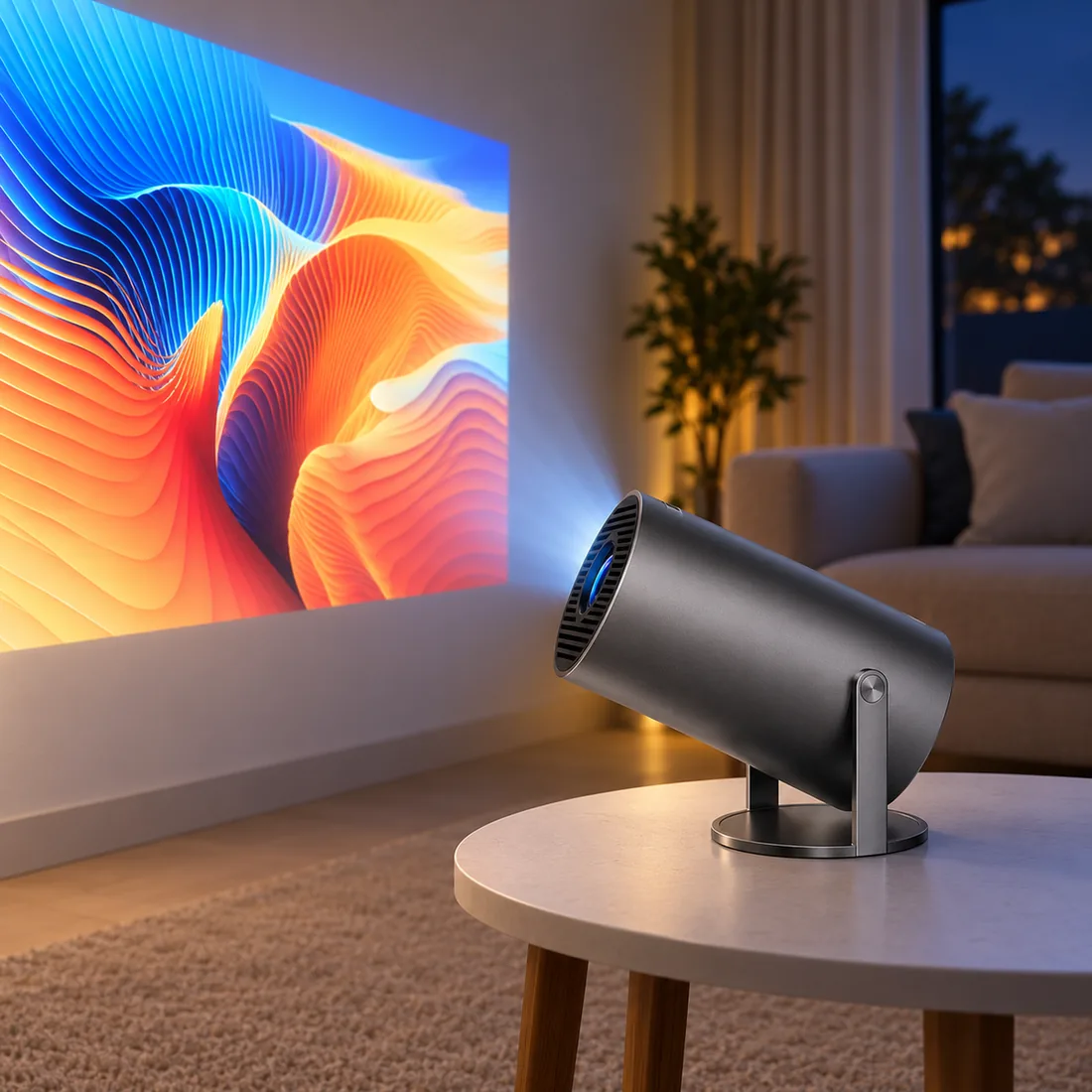 Projetor HY300 pro 4k portátil — uso