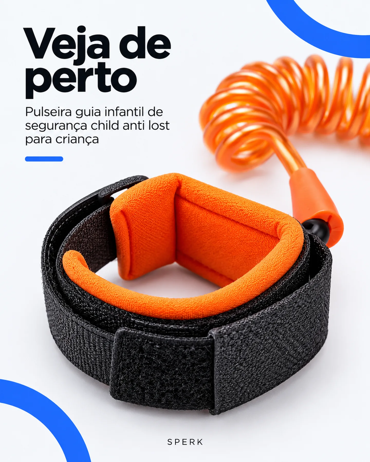 Pulseira guia infantil de segurança child anti lost para criança — painel 3