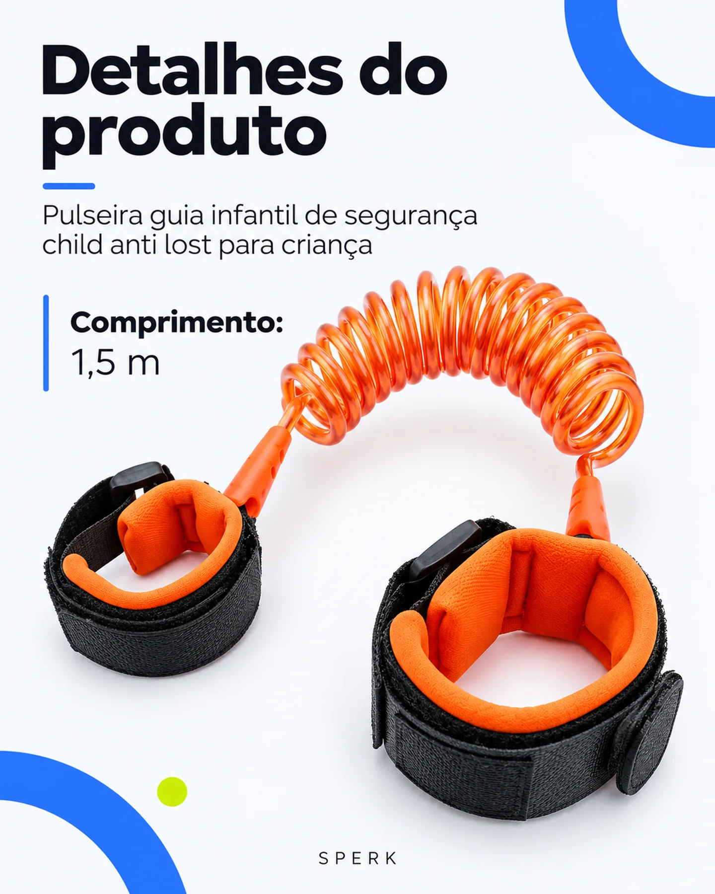 Pulseira guia infantil de segurança child anti lost para criança — painel 4