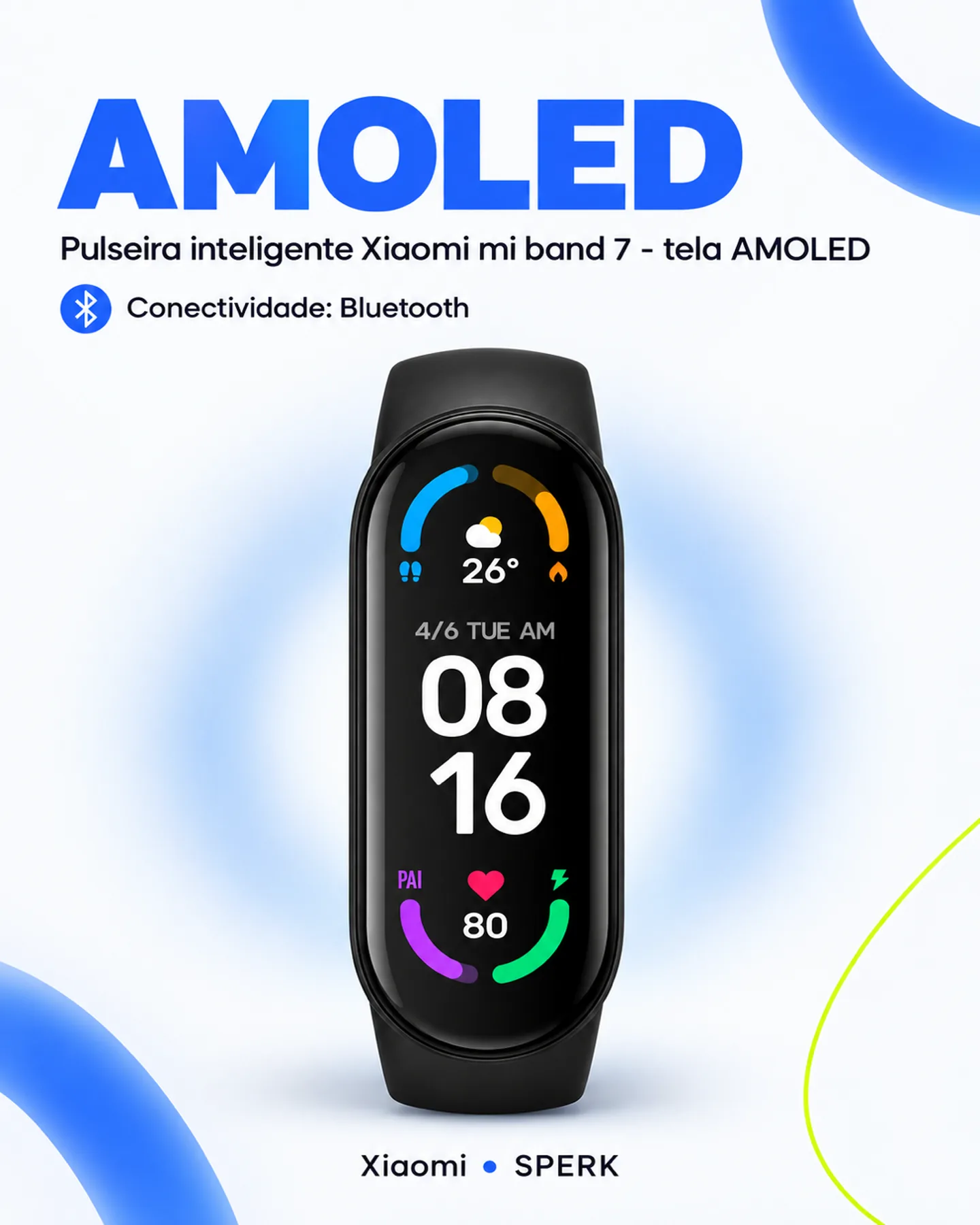 Pulseira inteligente Xiaomi mi band 7 - tela AMOLED — painel 2