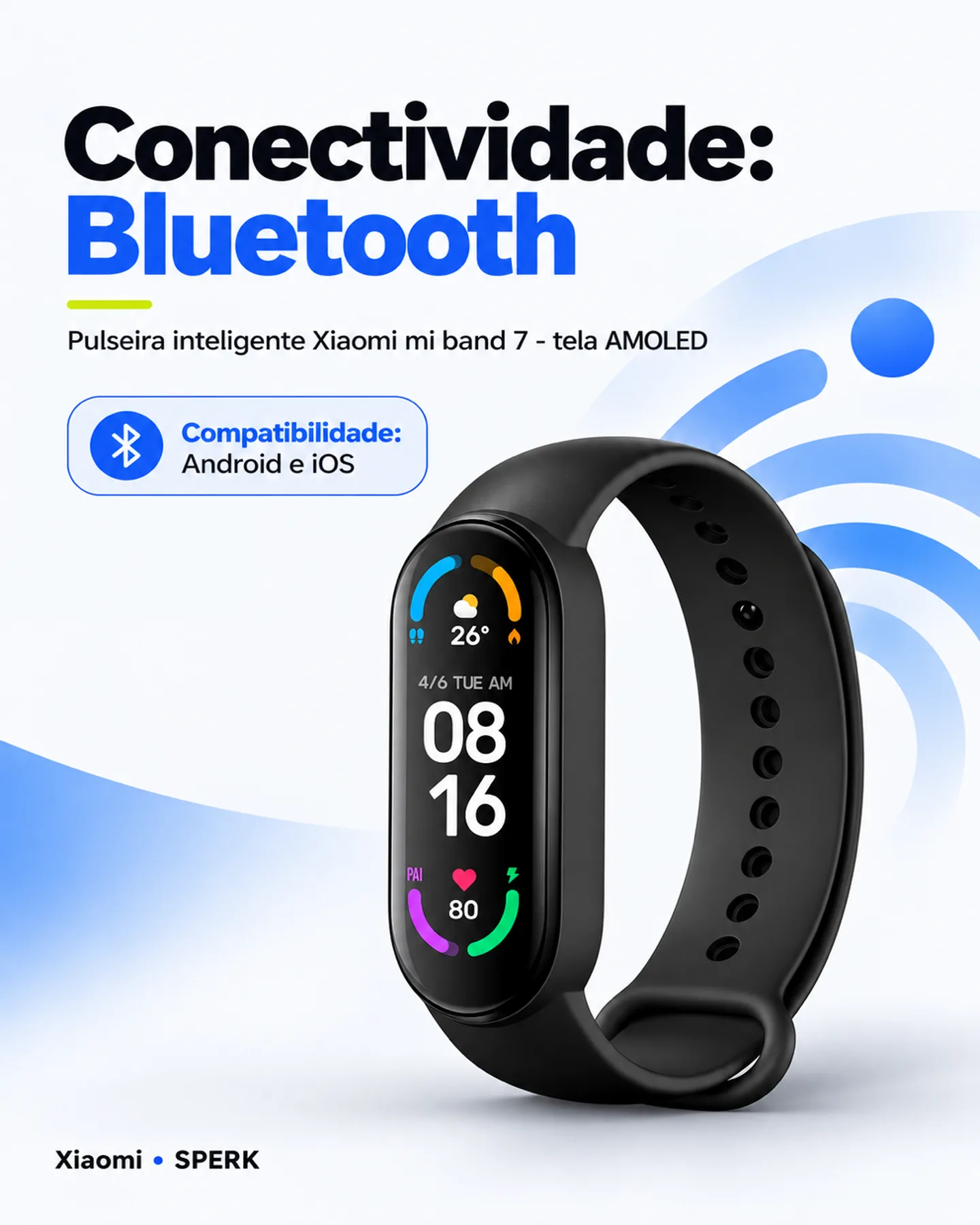 Pulseira inteligente Xiaomi mi band 7 - tela AMOLED — painel 3