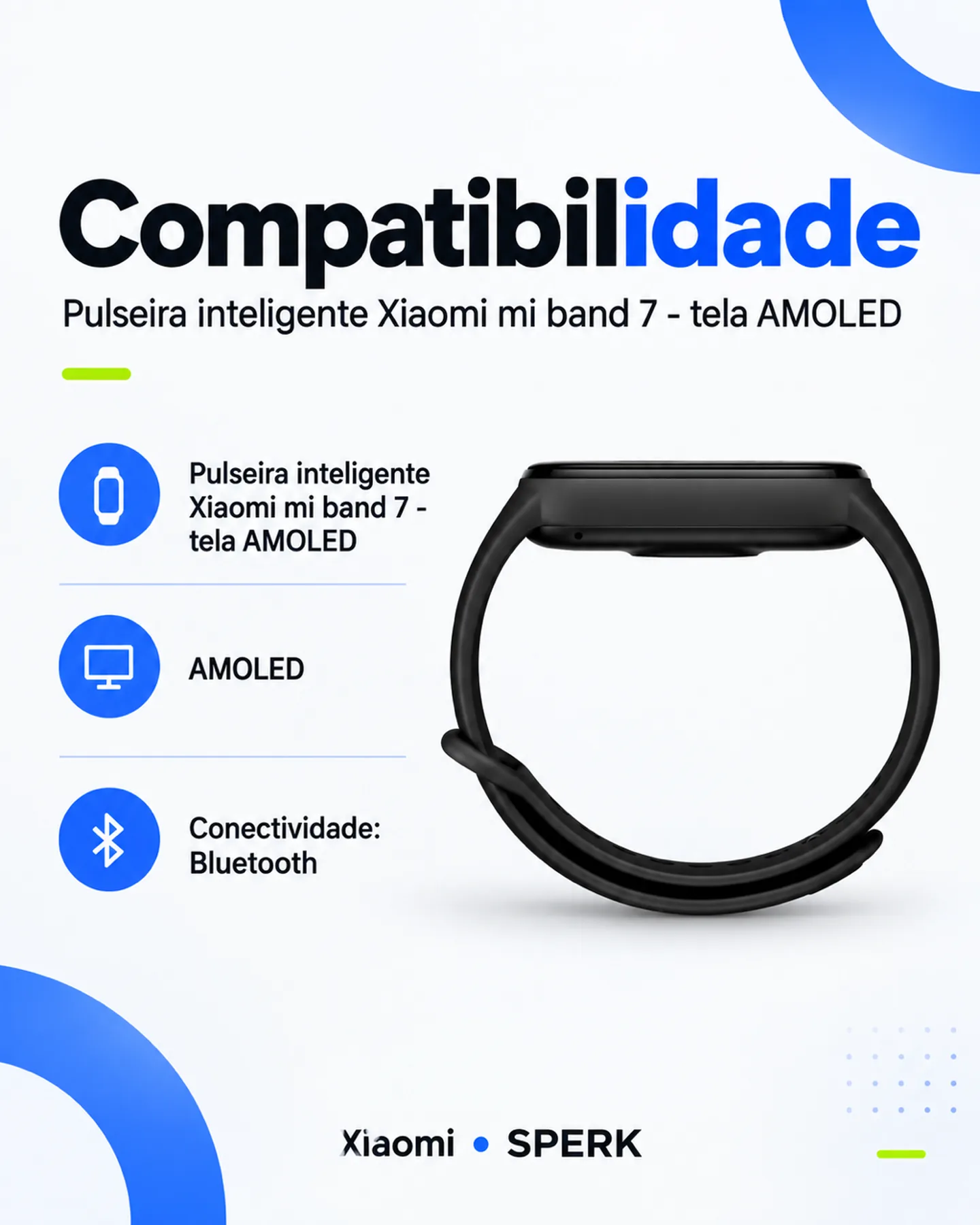 Pulseira inteligente Xiaomi mi band 7 - tela AMOLED — painel 4