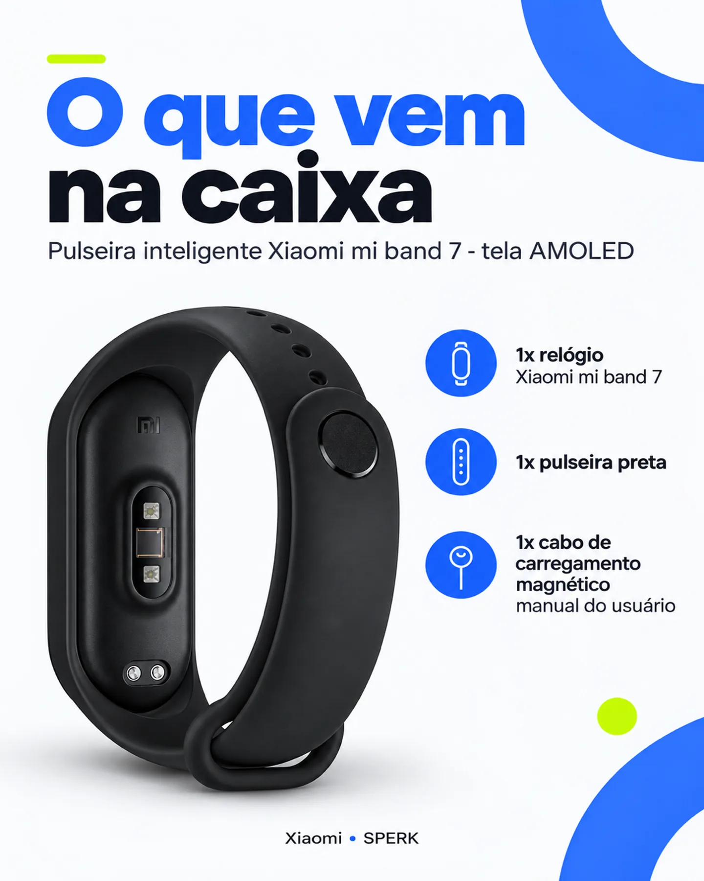 Pulseira inteligente Xiaomi mi band 7 - tela AMOLED — painel 5