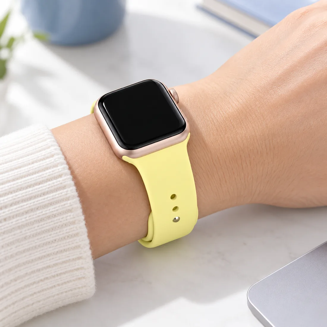 Pulseira para Apple watch - silicone — uso