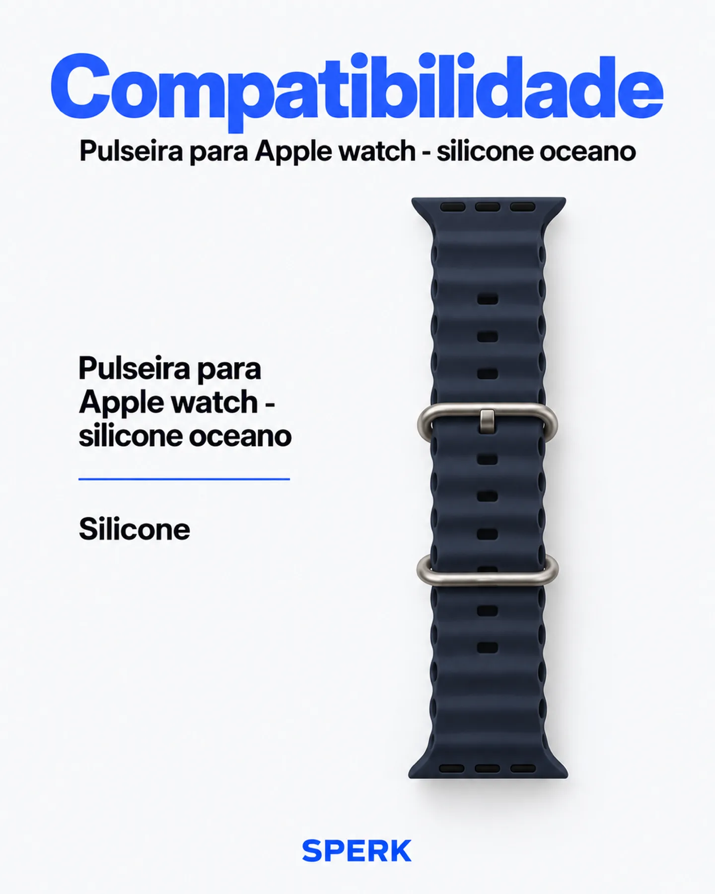 Pulseira para Apple watch - silicone oceano — painel 4