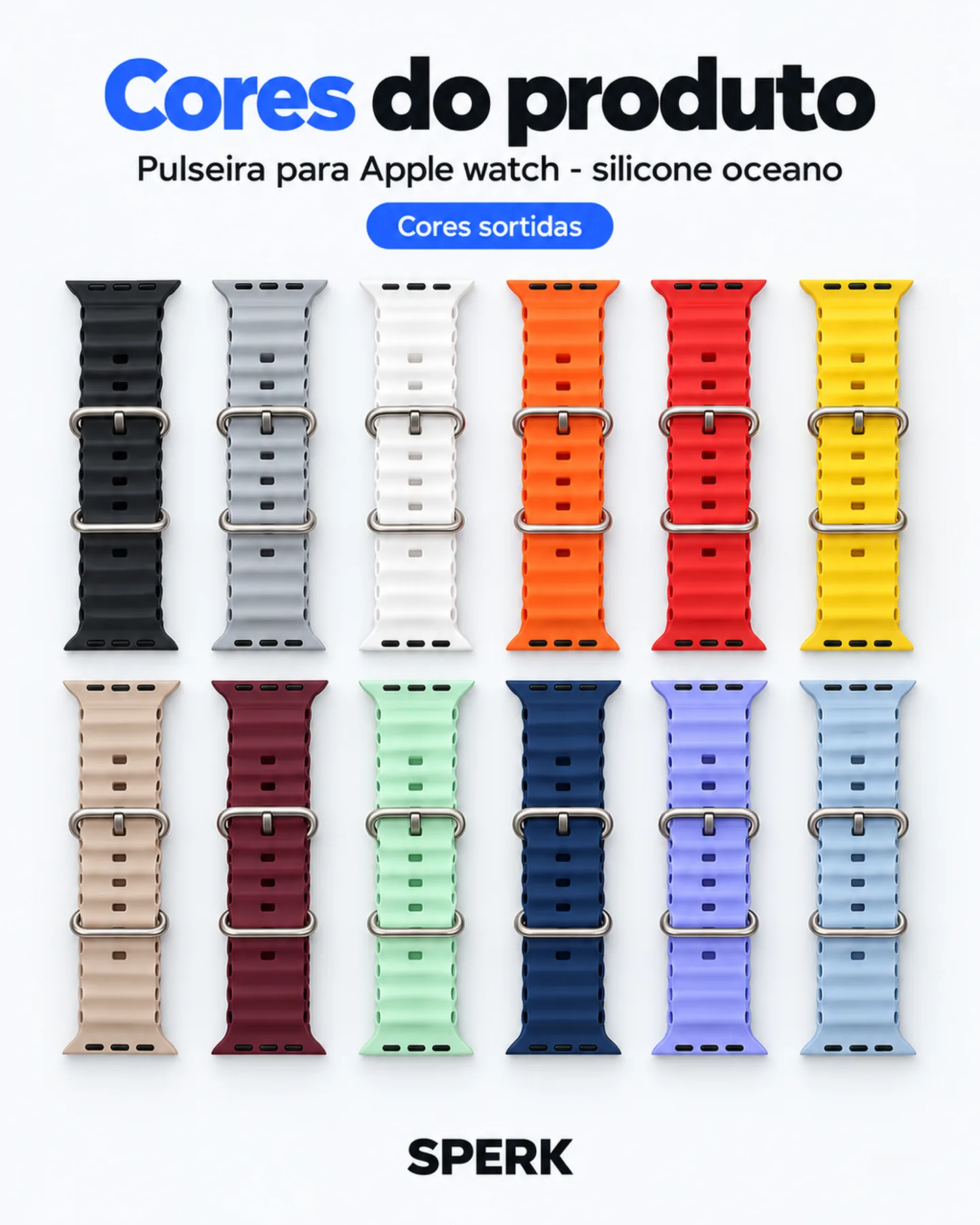 Pulseira para Apple watch - silicone oceano — painel 5