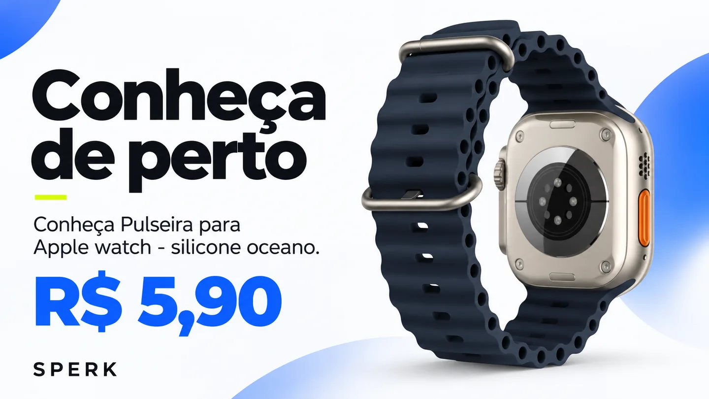 Pulseira para Apple watch - silicone oceano — heroi descricao