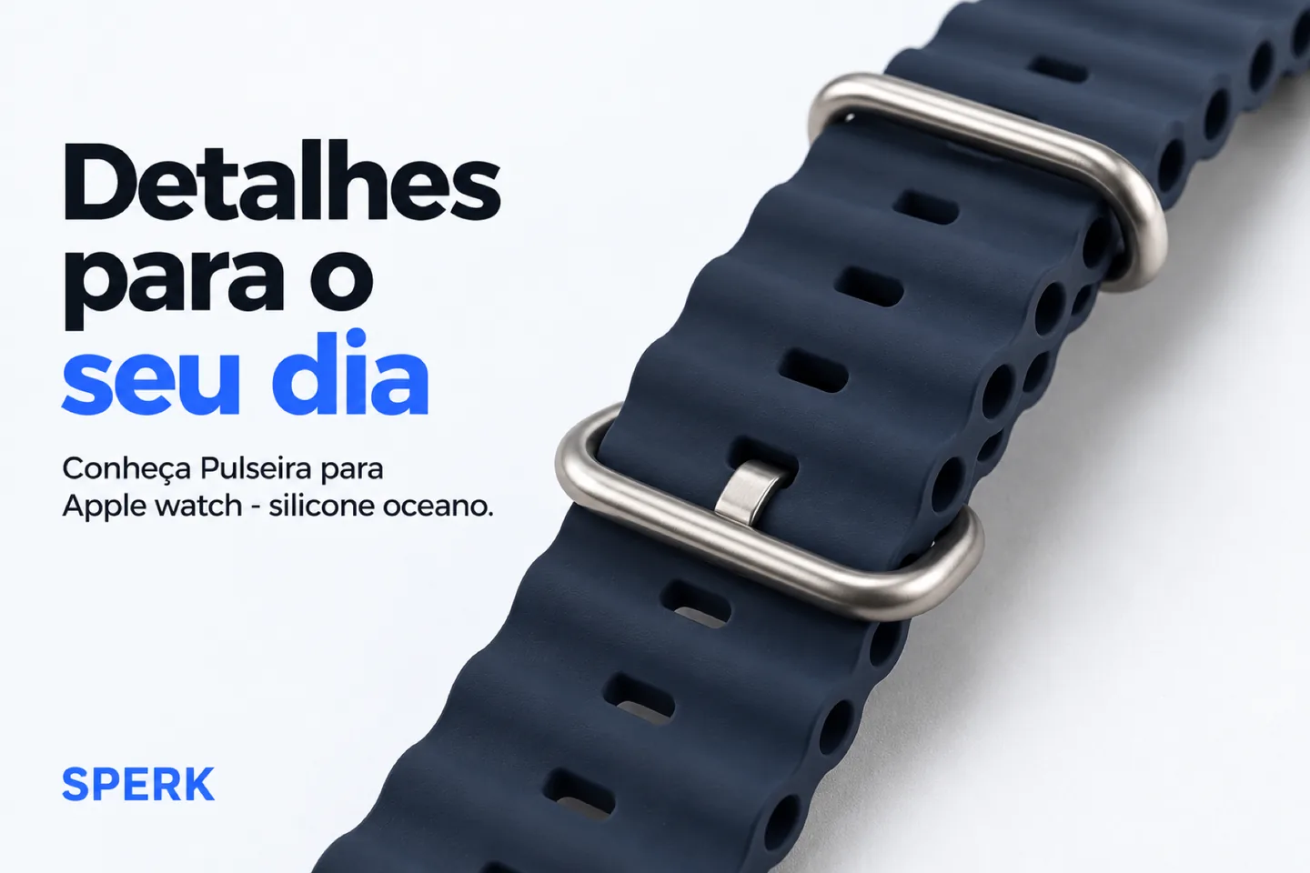 Pulseira para Apple watch - silicone oceano — diferencial uso