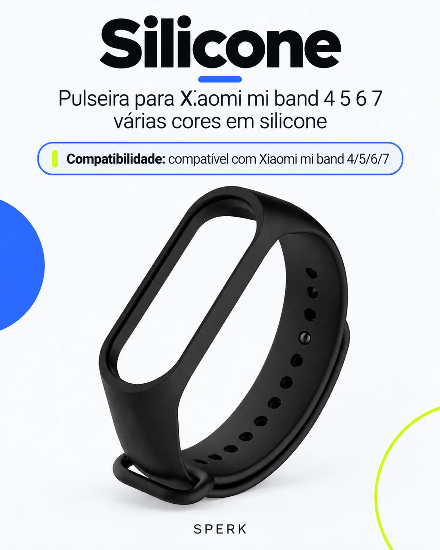 Pulseira para Xiaomi mi band 4 5 6 7 várias cores em silicone — painel 2