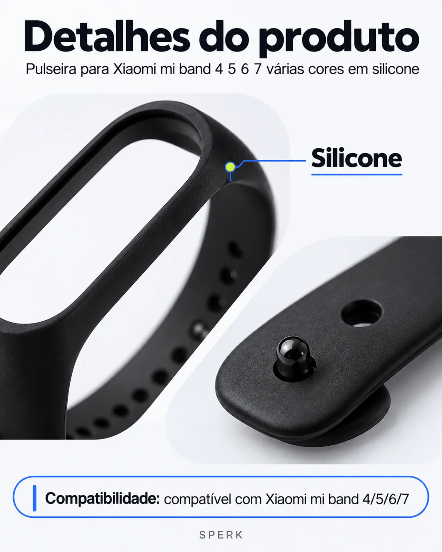 Pulseira para Xiaomi mi band 4 5 6 7 várias cores em silicone — painel 5