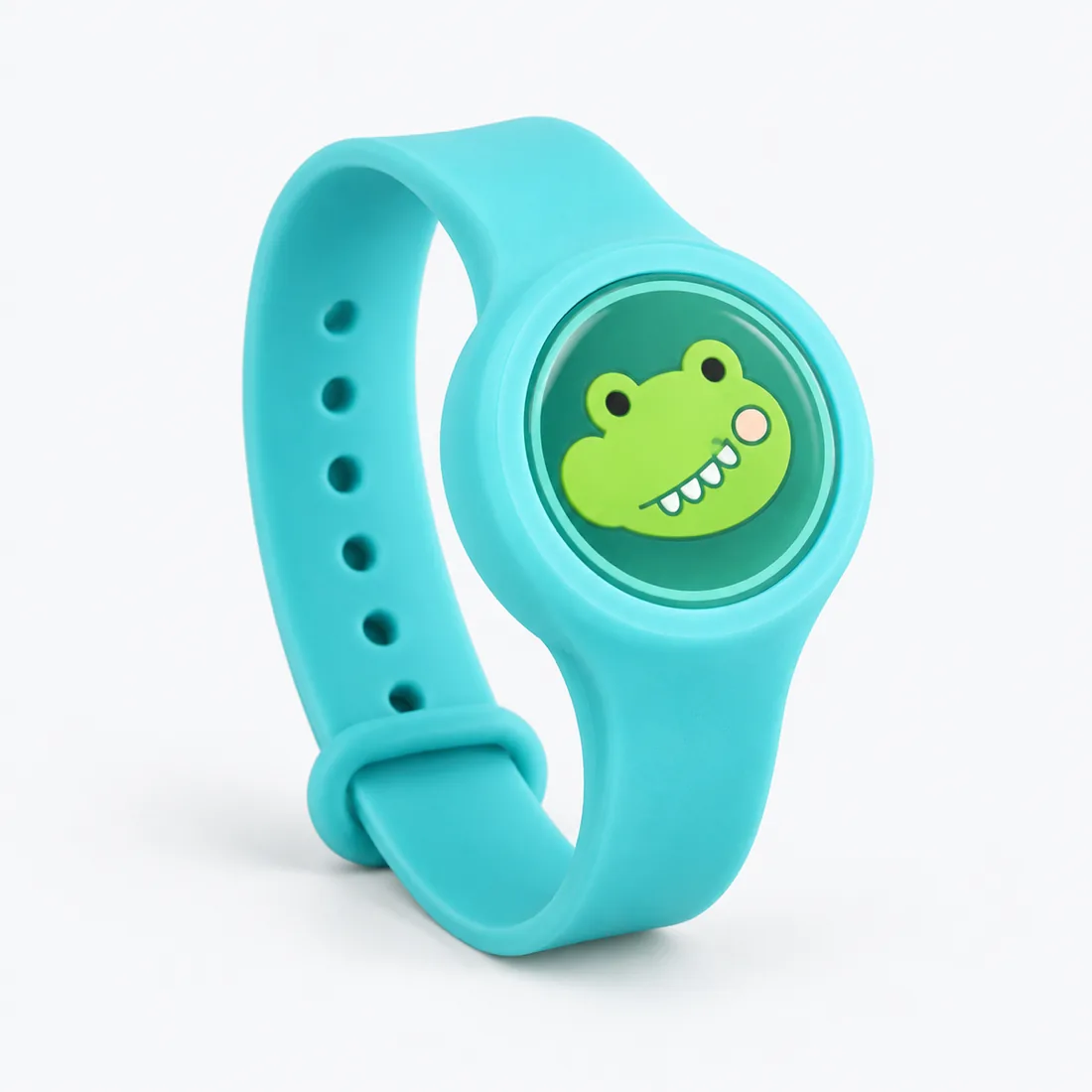 Pulseira repelente infantil proteção anti mosquito LED — verso lateral