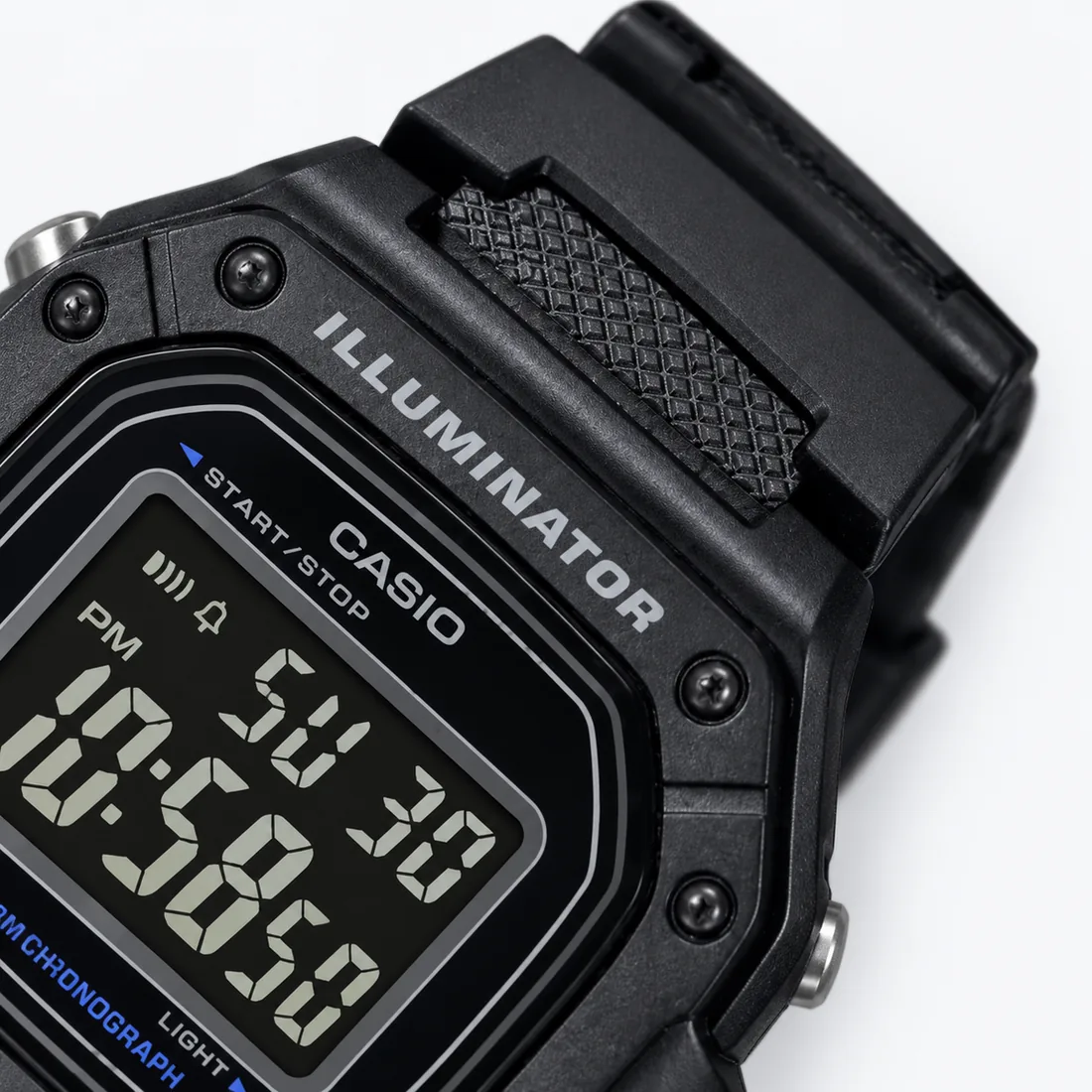 Relogio Casio masculinoo standar W-218H-1BVDF — angulo detalhe