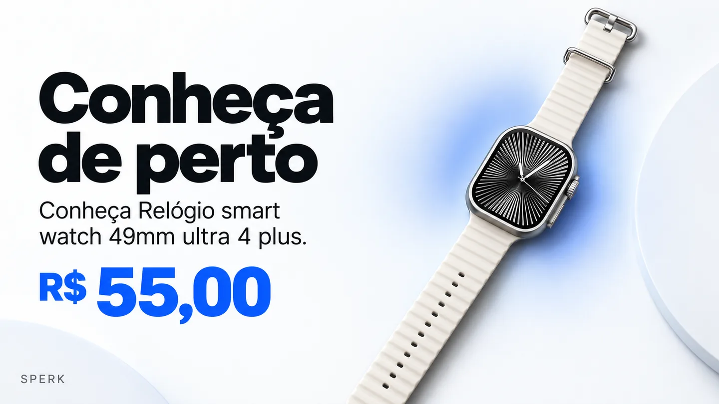Relógio smart watch 49mm ultra 4 plus — heroi descricao