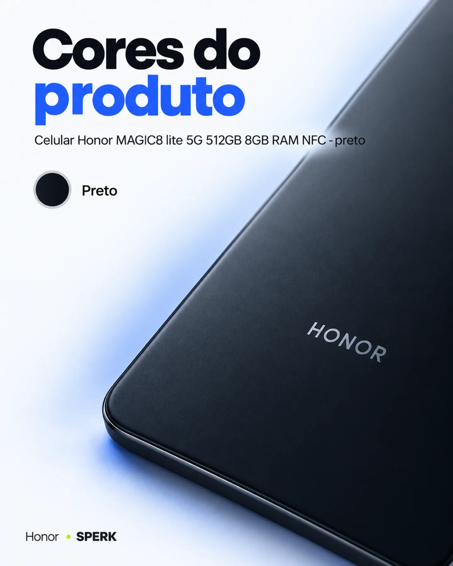 Celular Honor MAGIC8 lite 5G 512GB 8GB RAM NFC - preto — painel 5