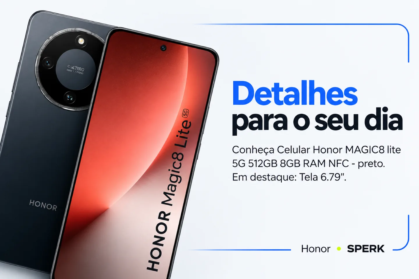 Celular Honor MAGIC8 lite 5G 512GB 8GB RAM NFC - preto — diferencial uso