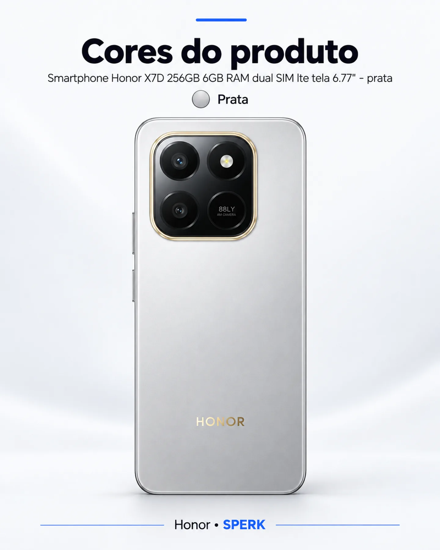 Smartphone Honor X7D 256GB 6GB RAM dual SIM lte tela 6.77" - prata — painel 5