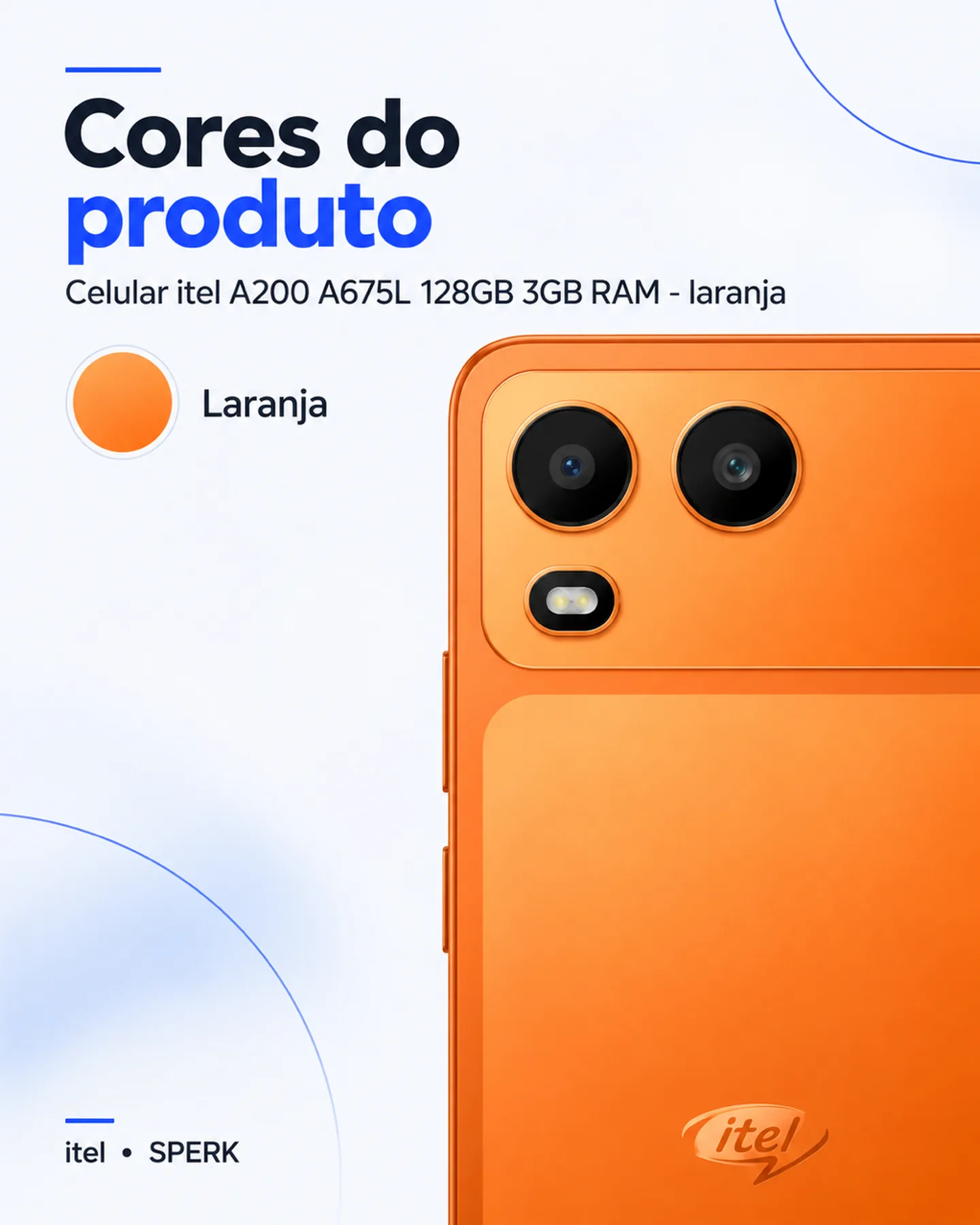Celular itel A200 A675L 128GB 3GB RAM - laranja — painel 5