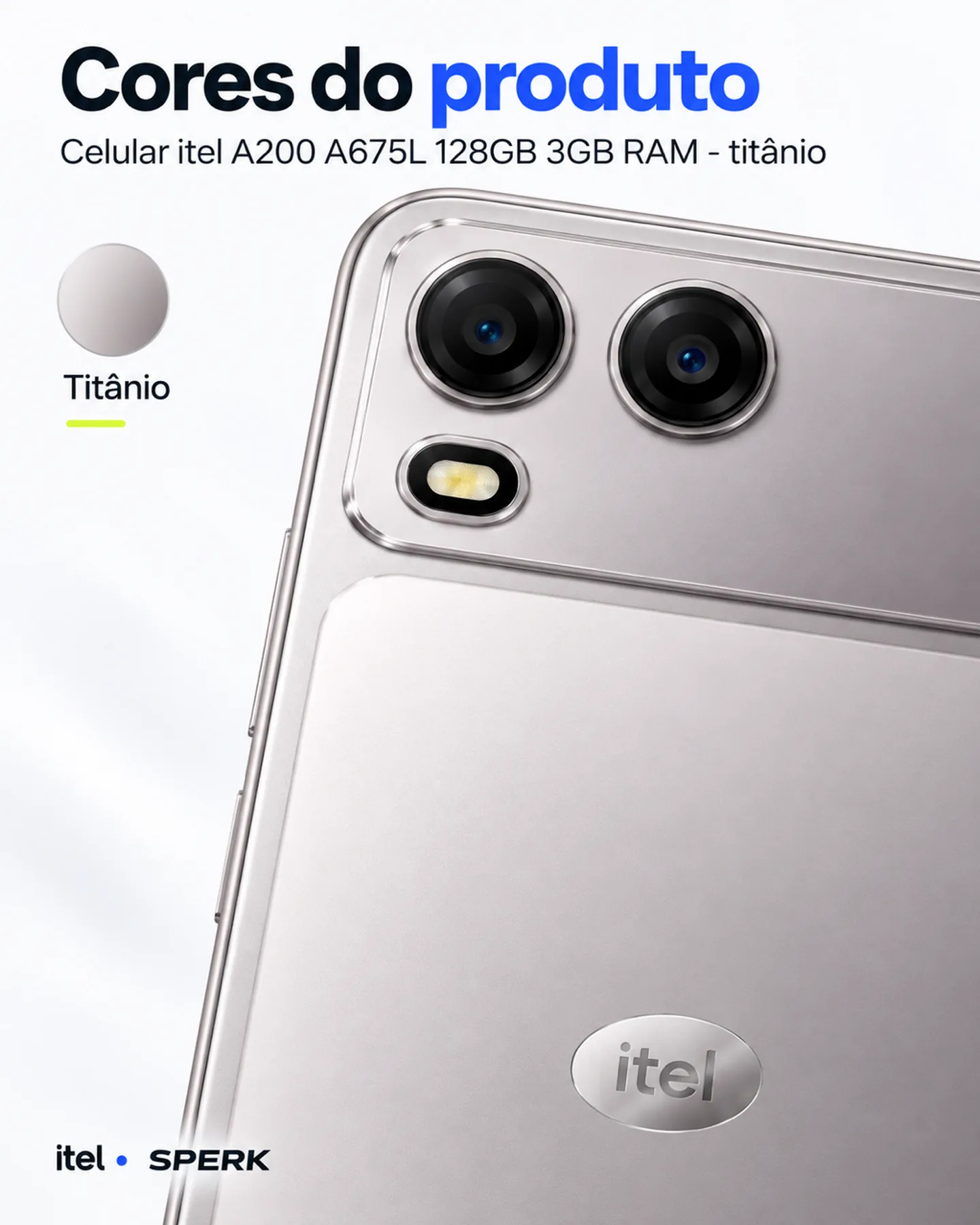 Celular itel A200 A675L 128GB 3GB RAM - titânio — painel 5