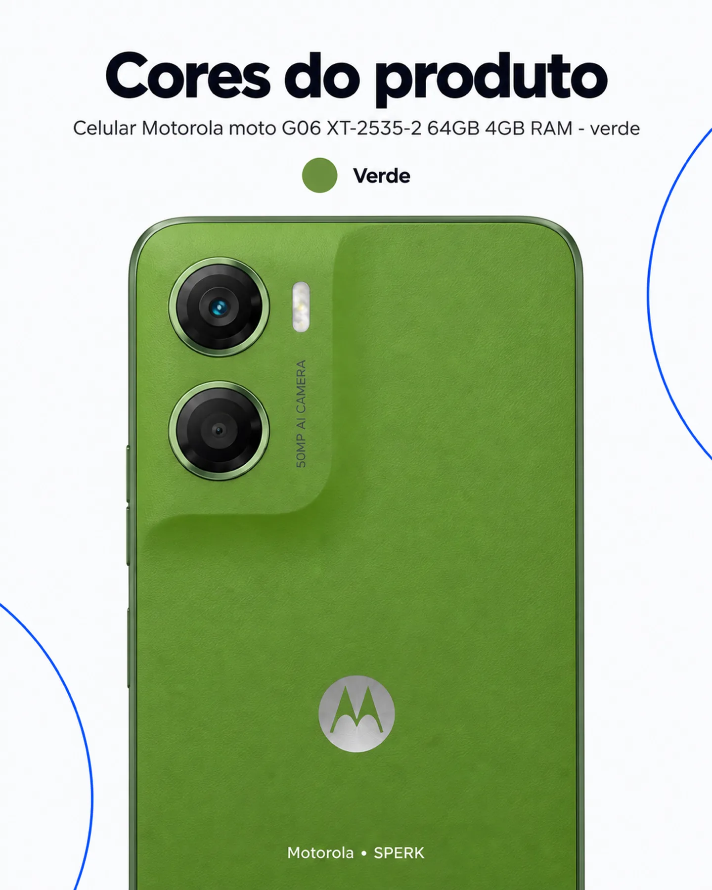 Celular Motorola moto G06 XT-2535-2 64GB 4GB RAM - verde — painel 5