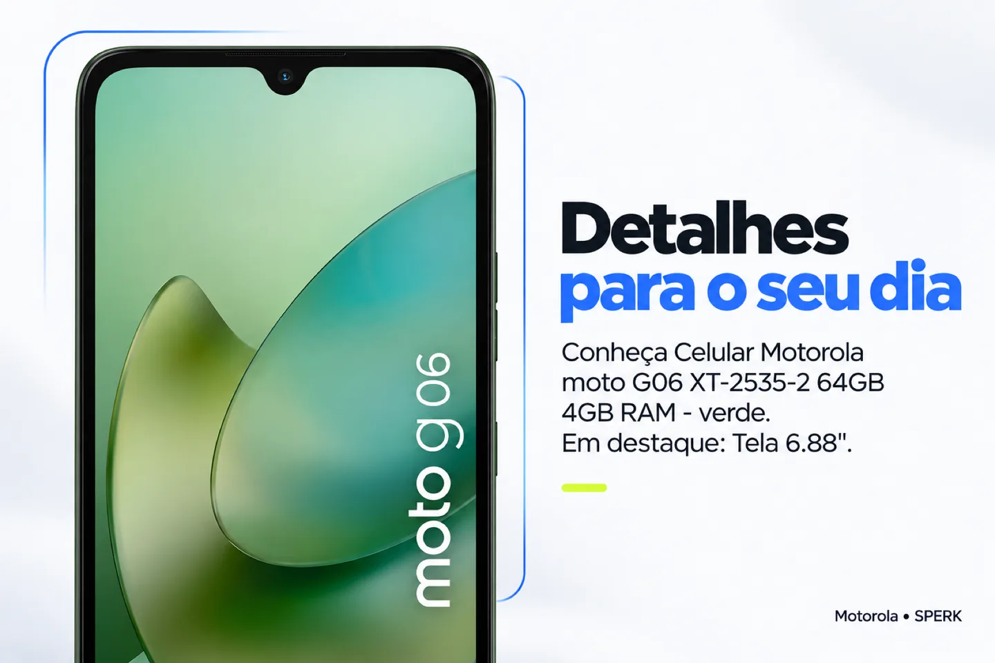 Celular Motorola moto G06 XT-2535-2 64GB 4GB RAM - verde — diferencial uso