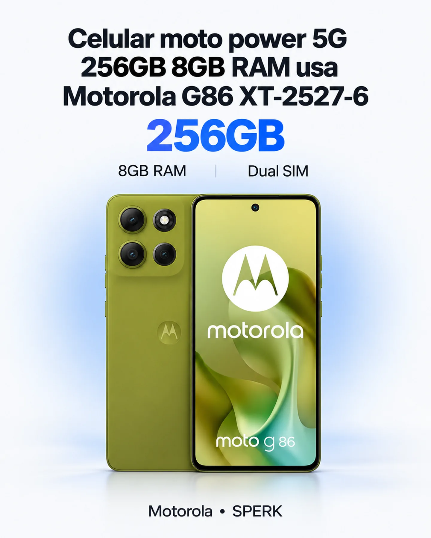 Celular moto power 5G 256GB 8GB RAM usa Motorola G86 XT-2527-6 — painel 1