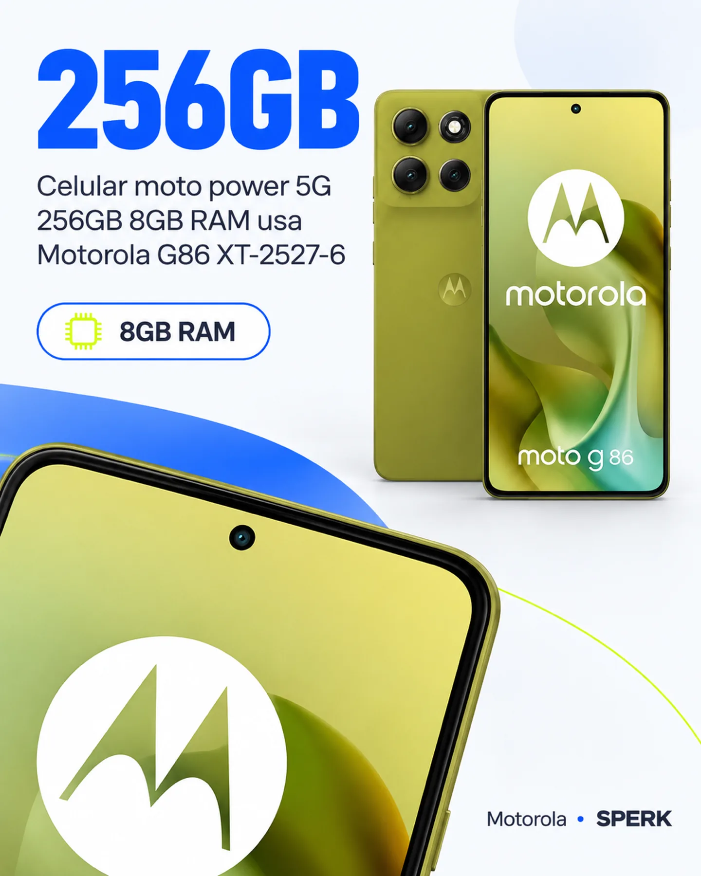 Celular moto power 5G 256GB 8GB RAM usa Motorola G86 XT-2527-6 — painel 2