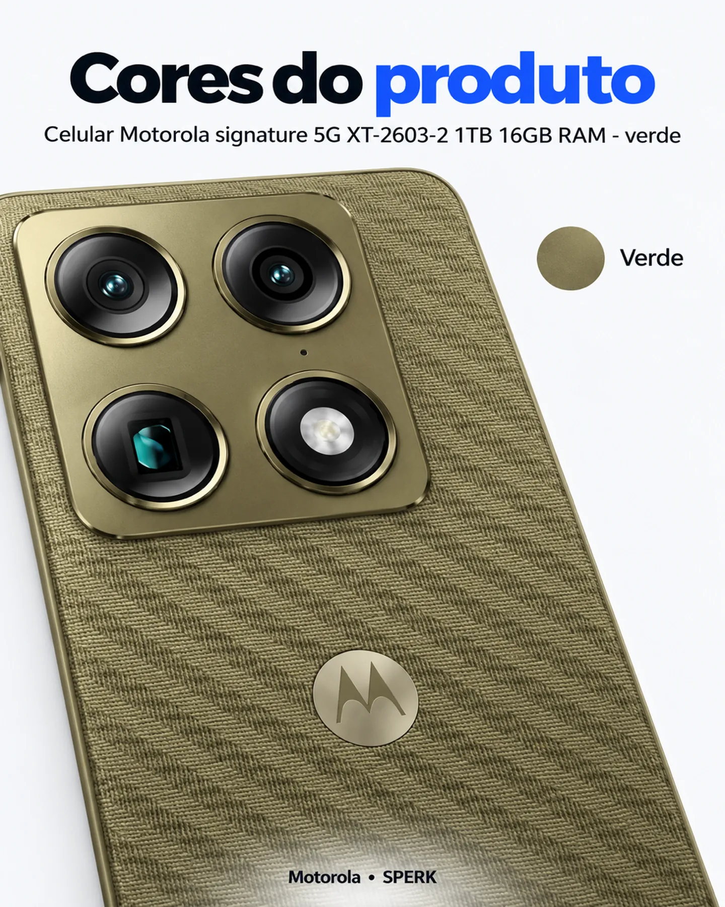 Celular Motorola signature 5G XT-2603-2 1TB 16GB RAM - verde — painel 5