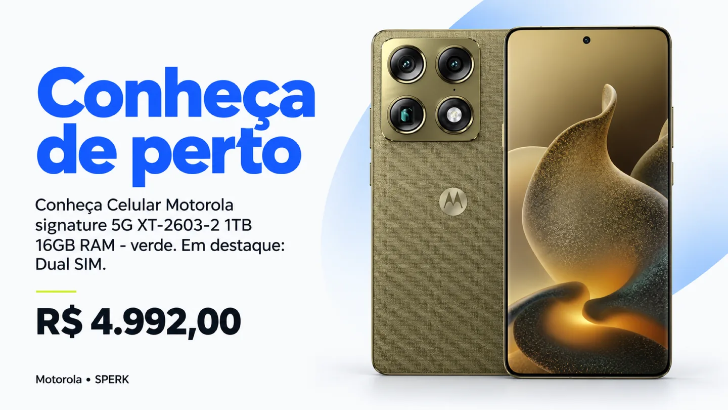 Celular Motorola signature 5G XT-2603-2 1TB 16GB RAM - verde — heroi descricao