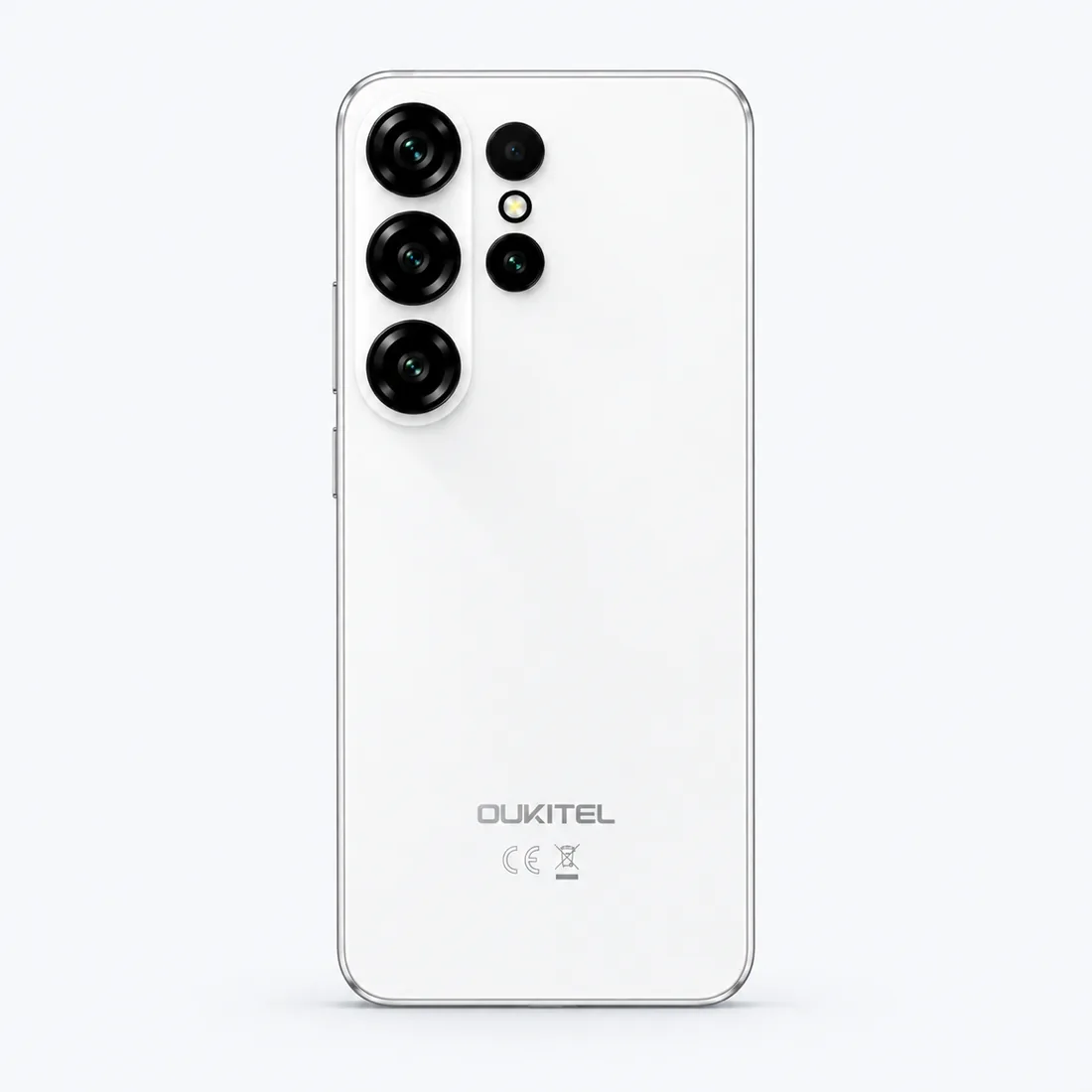 Smartphone Oukitel C26 128GB 6GB RAM dual SIM tela 6.63" - branco — verso lateral