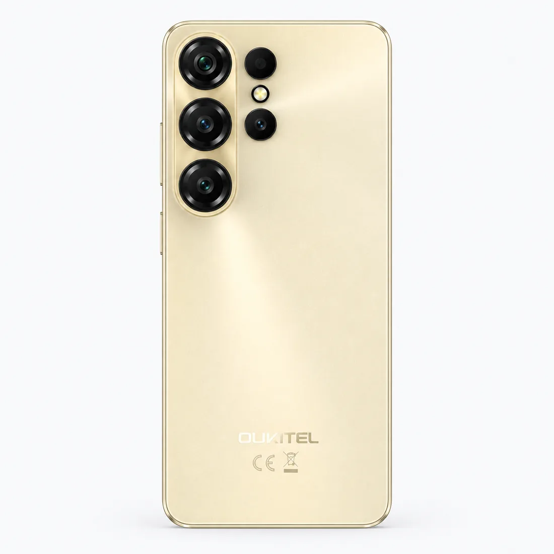Smartphone Oukitel C26 128GB 6GB RAM dual SIM tela 6.63" - dourado — verso lateral