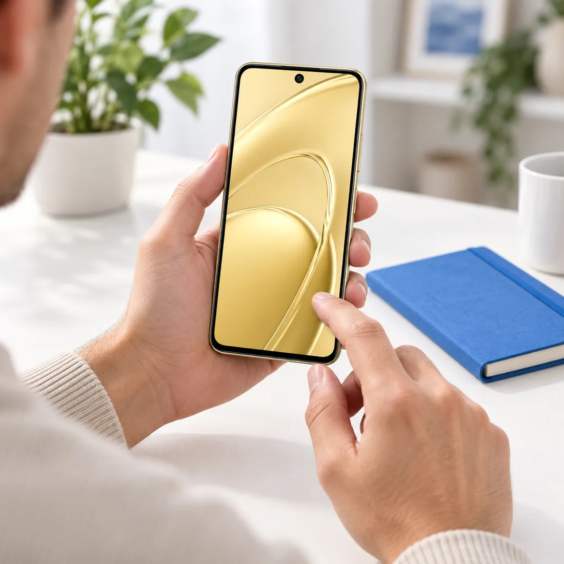 Smartphone Oukitel C26 128GB 6GB RAM dual SIM tela 6.63" - dourado — uso