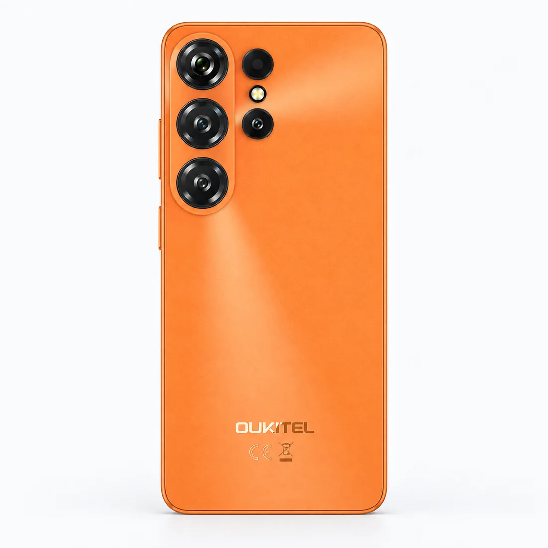 Smartphone Oukitel C26 128GB 6GB RAM dual SIM tela 6.63" - laranja — verso lateral