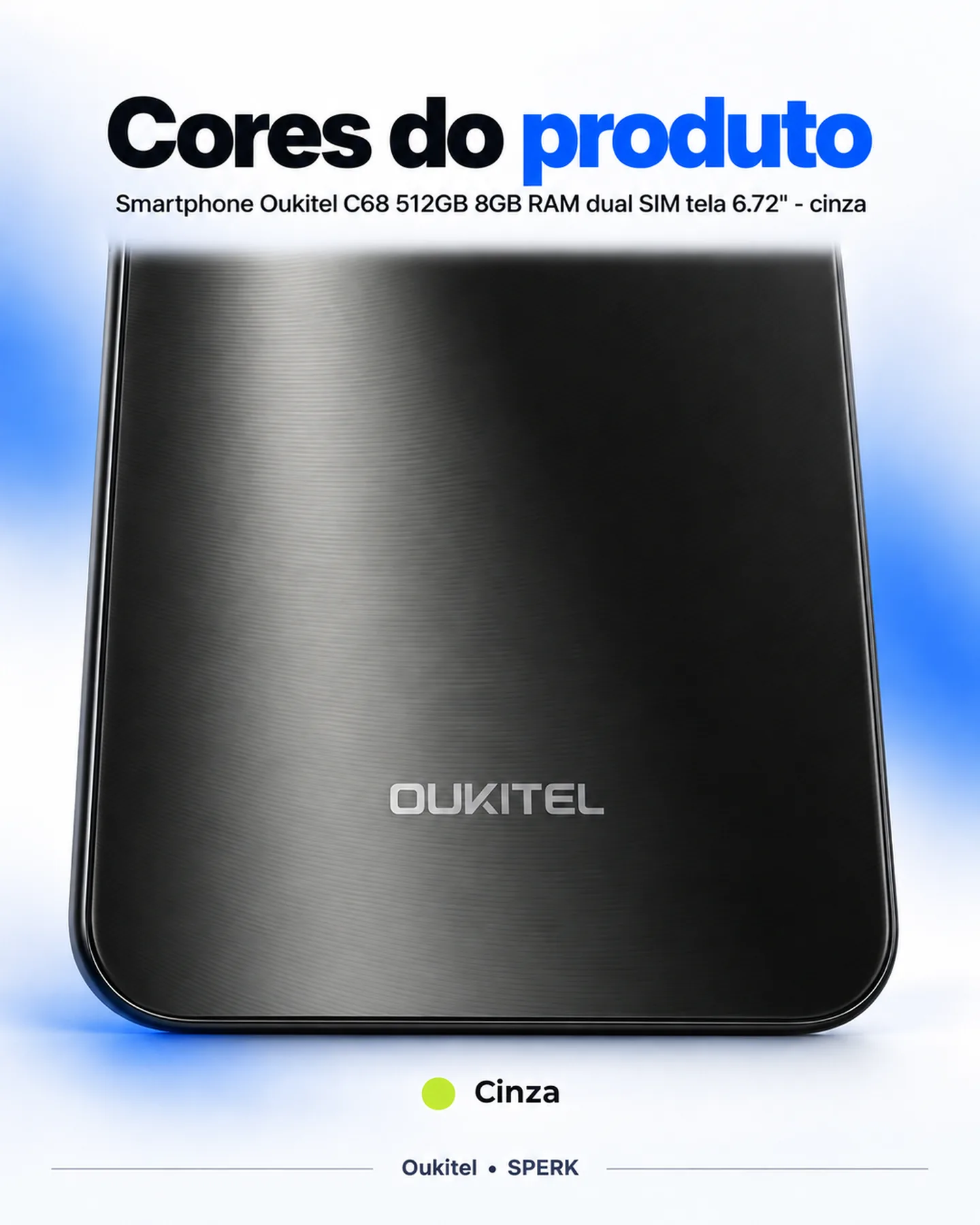 Smartphone Oukitel C68 512GB 8GB RAM dual SIM tela 6.72" - cinza — painel 5