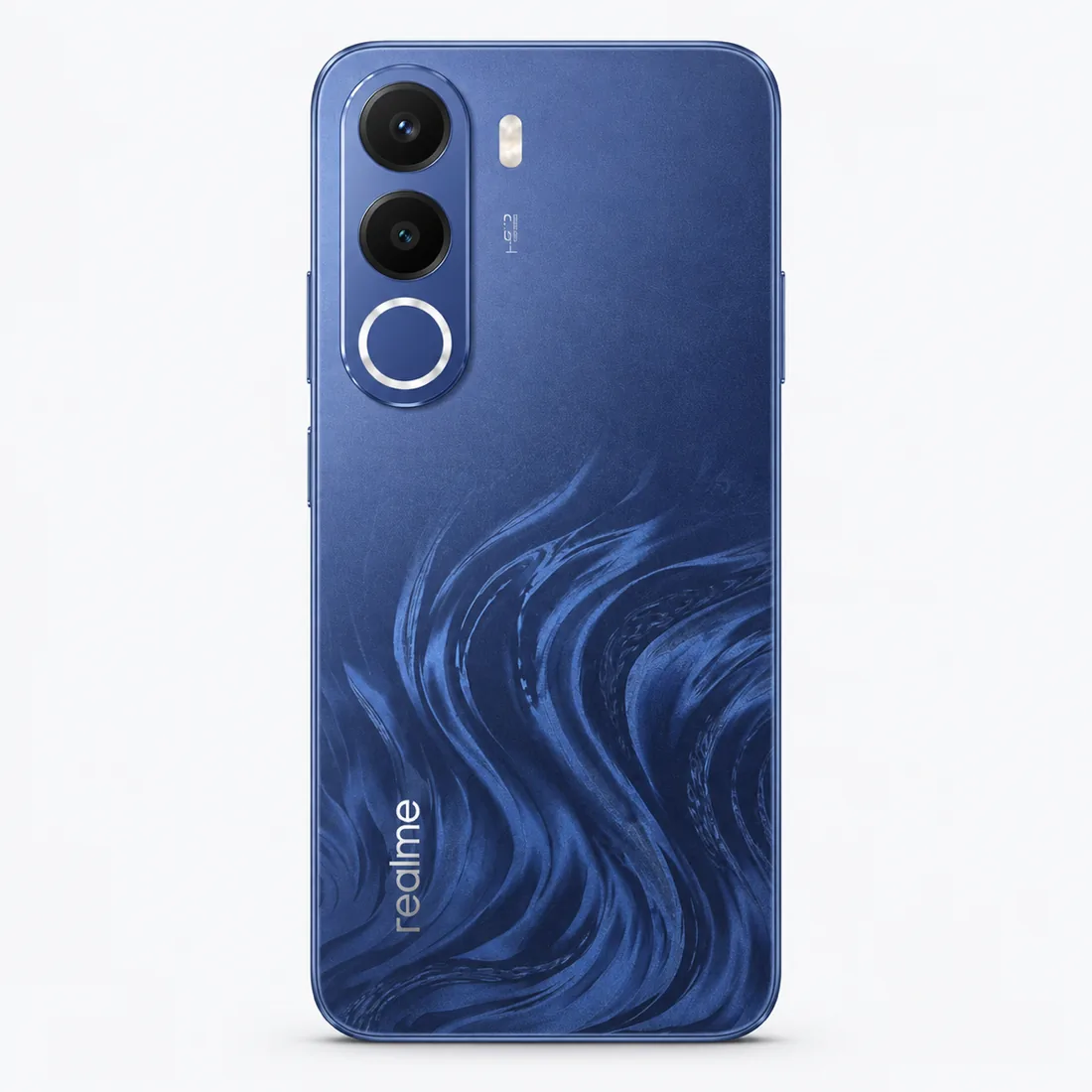 Celular Realme C100X RMX5366 256b 4GB RAM NFC - azul — verso lateral