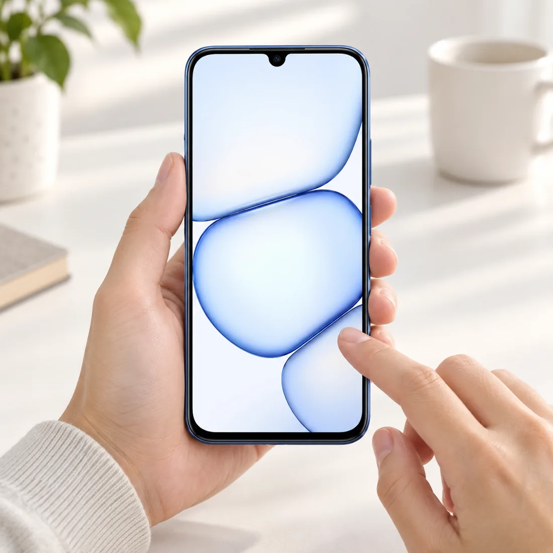 Celular Realme C100X RMX5366 256b 4GB RAM NFC - azul — uso