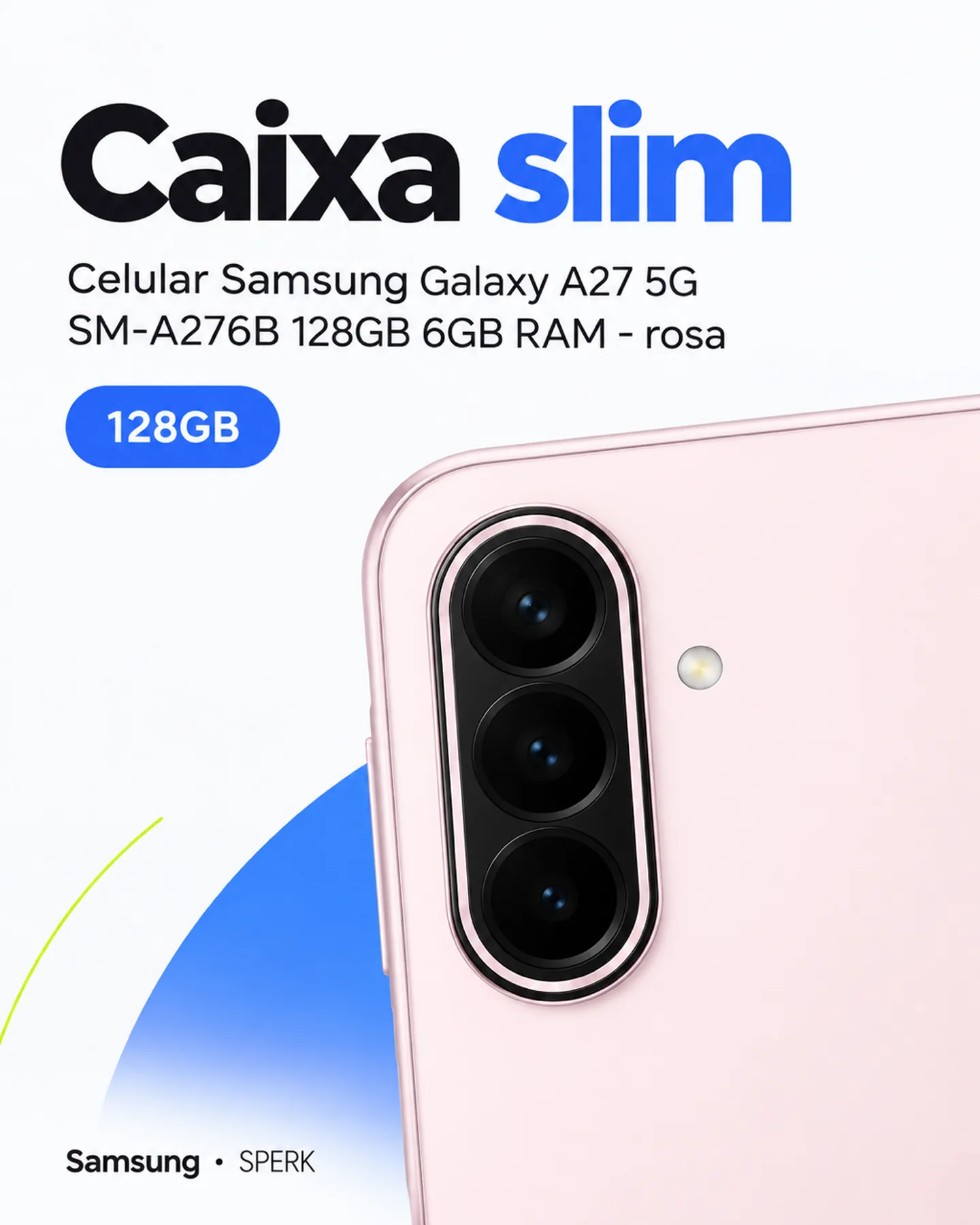 Celular Samsung Galaxy A27 5G SM-A276B 128GB 6GB RAM - rosa — painel 2