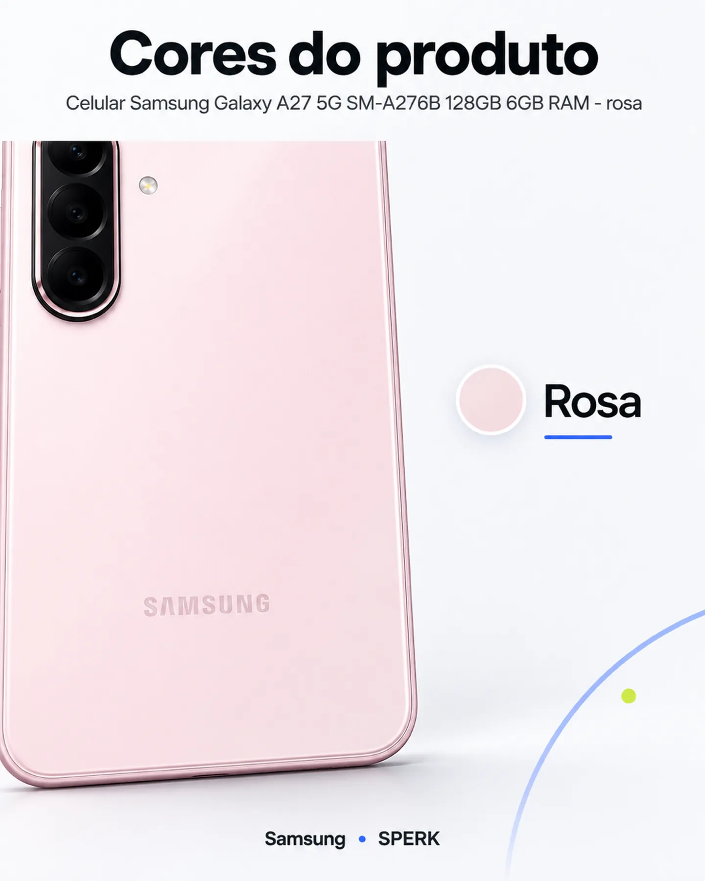 Celular Samsung Galaxy A27 5G SM-A276B 128GB 6GB RAM - rosa — painel 5