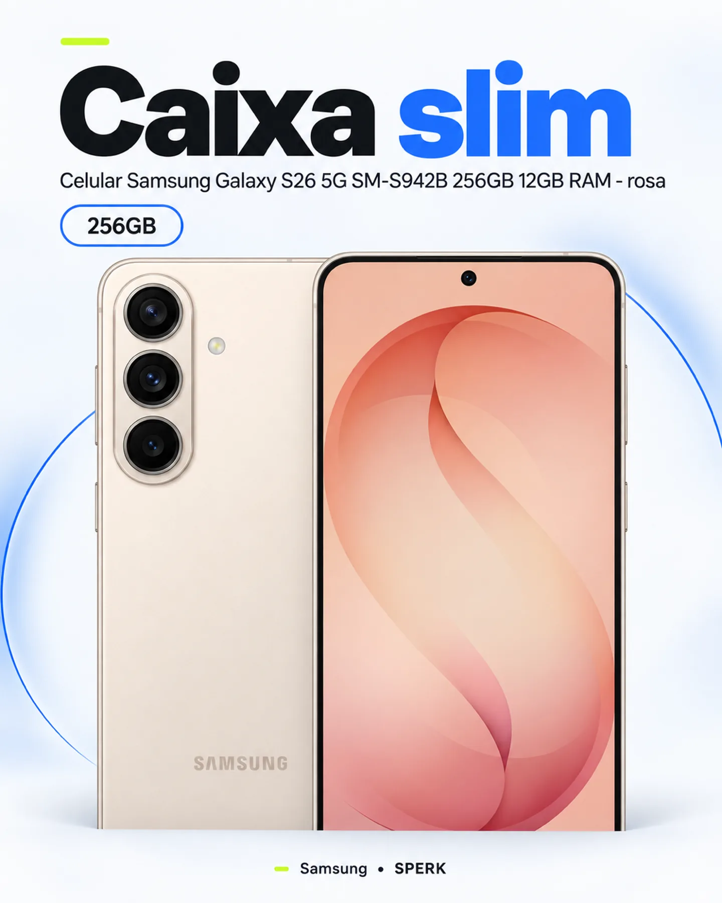 Celular Samsung Galaxy S26 5G SM-S942B 256GB 12GB RAM - rosa — painel 2