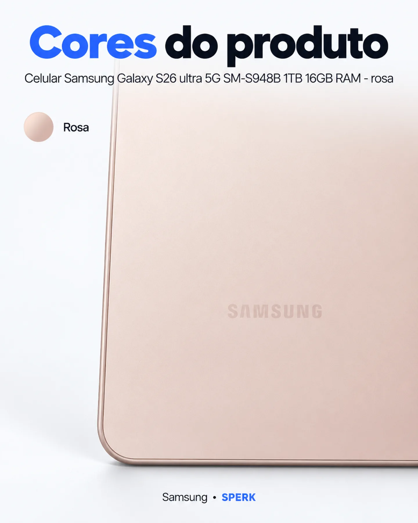 Celular Samsung Galaxy S26 ultra 5G SM-S948B 1TB 16GB RAM - rosa — painel 5