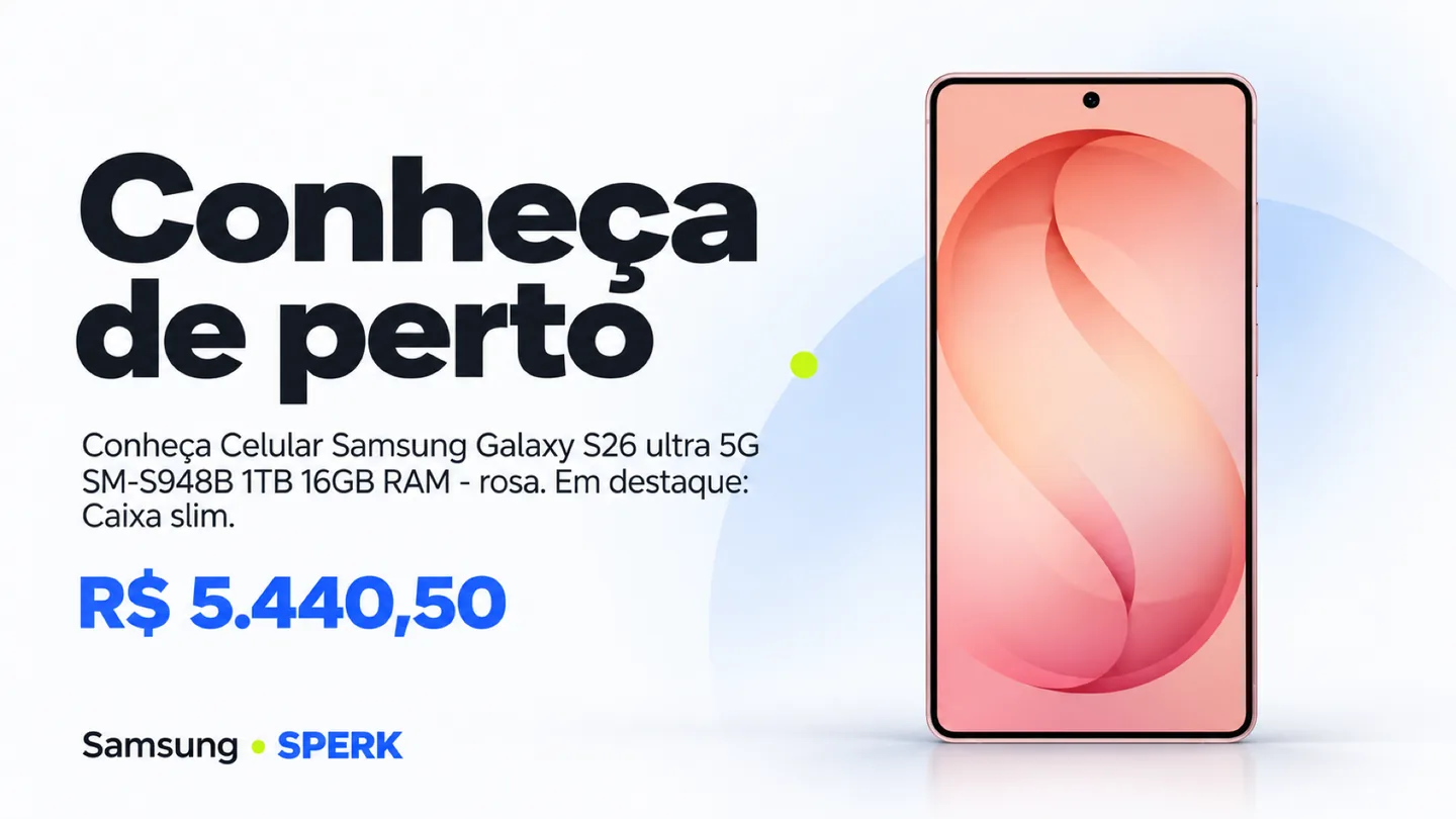 Celular Samsung Galaxy S26 ultra 5G SM-S948B 1TB 16GB RAM - rosa — heroi descricao