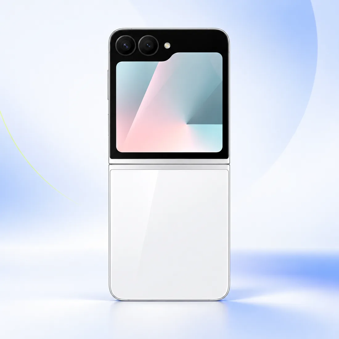 Celular Samsung Galaxy z FLIP7 fe 5G SM-F761B 256GB 8GB RAM - branco — verso lateral